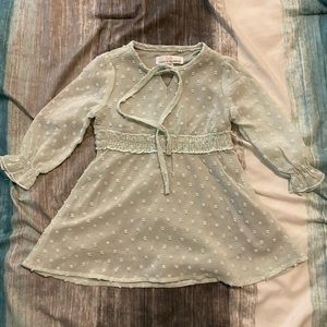 Bailey’s Blossoms Windsor Dot Dress Morning Mist Blue 6-9m